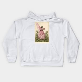 Peony Fairy Vintage Watercolor Flower Design Kids Hoodie